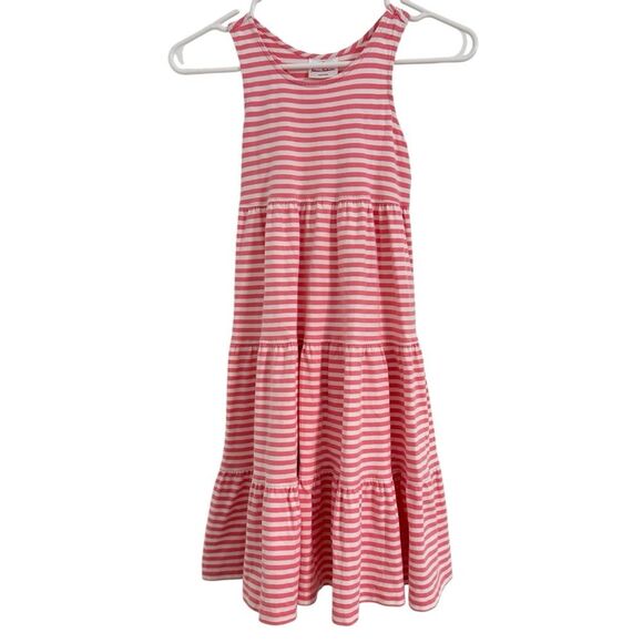 Hanna Andersson Other - HANNA ANDERSSON Twirl Power Tank Dress Size 130 US 8 White Pink Stripes Cotton